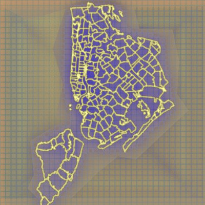 nyc map outline graphic