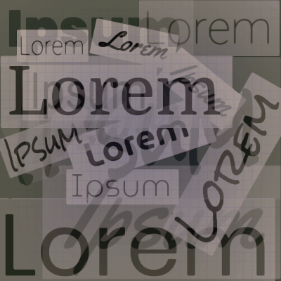 Lorem Ipsum with various Google Fonts