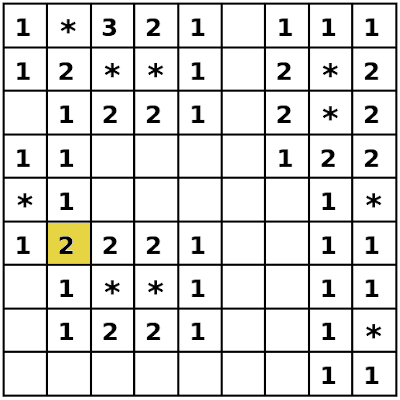 Minesweeper constraint example